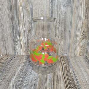 Vintage 1980 Strawberry Shortcake Glass Juice Carafe Pitcher Anchor Hocking